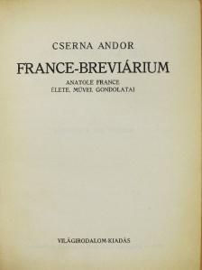 Cserna Andor - France-breviárium [antikvár]