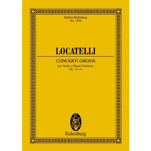 LOCATELLI - CONCERTI GROSSI PER ARCHI, E BASSO CONTINUO OP.1/1-4 POCKET SCORE (AGNESE PAVANELLO)