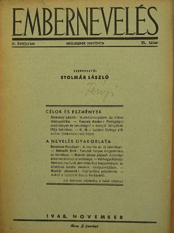 Baranyai Erzsébet - Embernevelés 1948. november [antikvár]