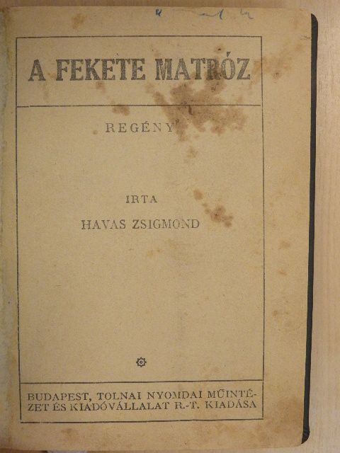 Havas Zsigmond - A fekete matróz [antikvár]