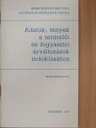 Adatok, tények a termelői és fogyasztói árváltozások indoklásához [antikvár]