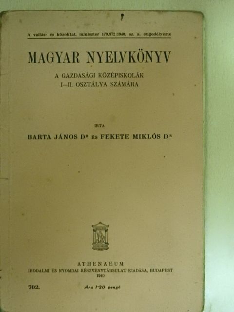 Dr. Barta János - Magyar nyelvkönyv [antikvár]