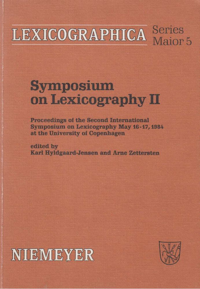 Karl Hyldgaard-Jensen (szerk.), Arne Zettersten (szerk.) - Symposium on Lexicography II [antikvár]