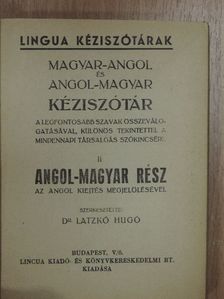 Magyar-angol és angol-magyar kéziszótár II. [antikvár]
