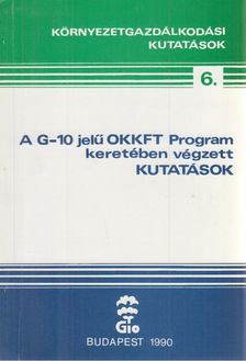 Bócz Károly - A G-10 jelű OKKFT Program keretében végzett kutatások [antikvár]