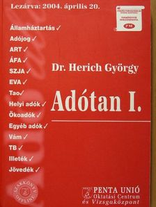 Dr. Herich György - Adótan I. [antikvár]