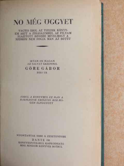 Gárdonyi Géza - No még öggyet [antikvár]