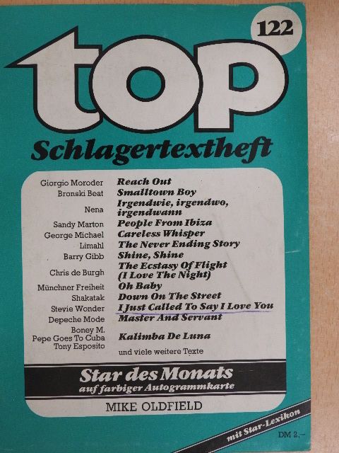 Giorgio Moroder - Top Schlagertextheft 122 [antikvár]