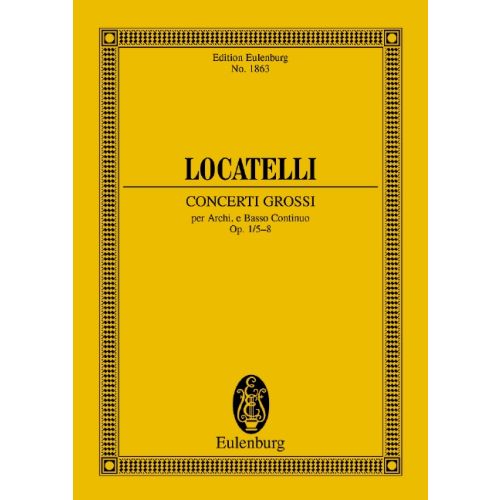 LOCATELLI - CONCERTI GROSSI PER ARCHI, E BASSO CONTINUO OP.1/5-8 POCKET SCORE (AGNESE PAVANELLO)