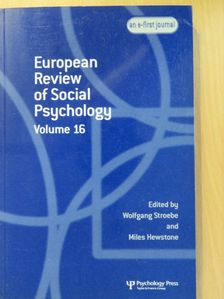 Mark R. Leary - European Review of Social Psychology 16. [antikvár]