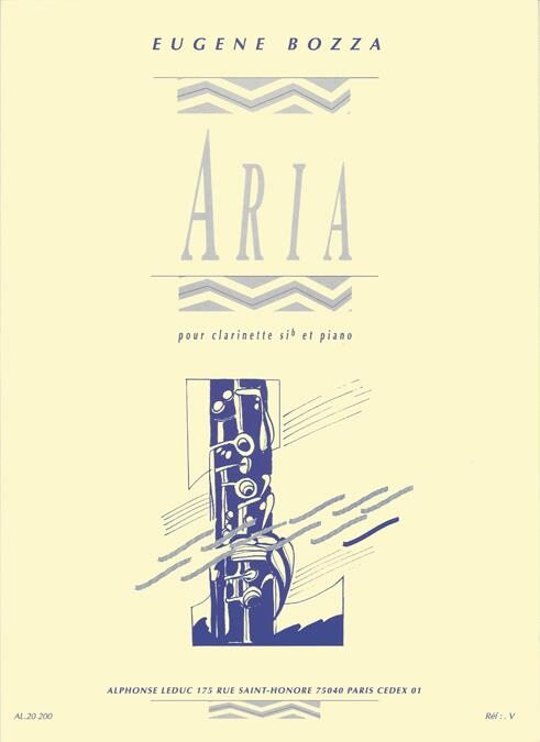 BOZZA - ARIA POUR CLARINETTE ET PIANO