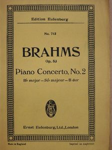 Johannes Brahms - Concerto, No. 2 Bb major [antikvár]