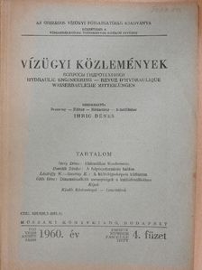 Horváth Sándor - Vízügyi közlemények 1960/4. [antikvár]