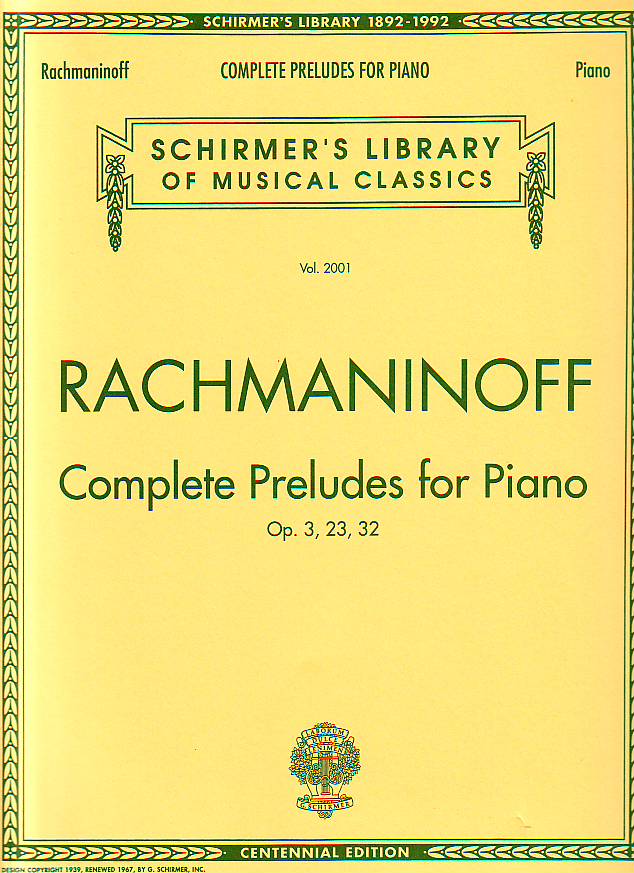 (RAHMANYINOV) RACHMANINOFF - COMPLETE PRELUDES FOR PIANO OP.3, 23, 32