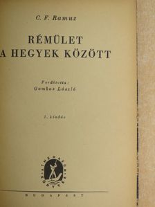 C. F. Ramuz - Rémület a hegyek között [antikvár]