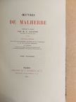 Malherbe - Oeuvres de Malherbe III. [antikvár]