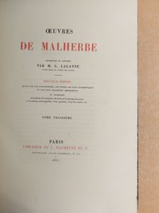 Malherbe - Oeuvres de Malherbe III. [antikvár]