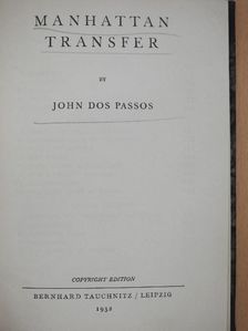 John Dos Passos - Manhattan Transfer [antikvár]