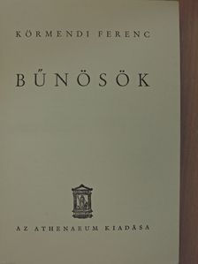 Körmendi Ferenc - Bűnösök [antikvár]