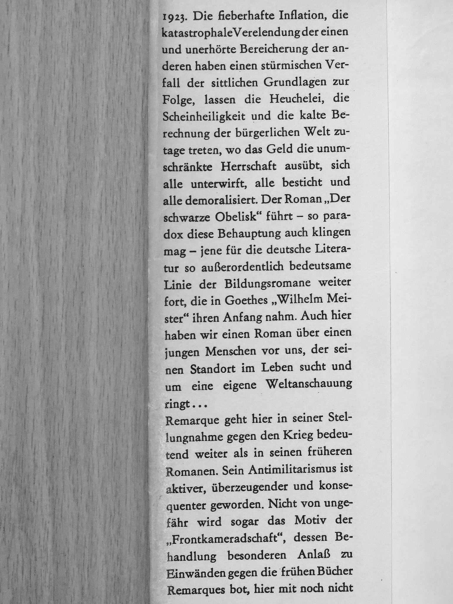 Erich Maria Remarque - Der Schwarze Obelisk [antikvár]