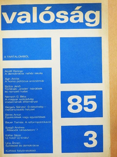 Aczél György - Valóság 1985. március [antikvár]