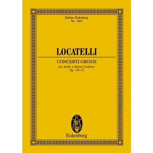 LOCATELLI - CONCERTI GROSSI PER ARCHI, E BASSO CONTINUO OP.1/9-12 POCKET SCORE (AGNESE PAVANELLO)