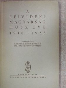 A felvidéki magyarság húsz éve 1918-1938 [antikvár]