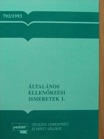 Kovács Lajos - Általános ellenőrzési ismeretek I. [antikvár]