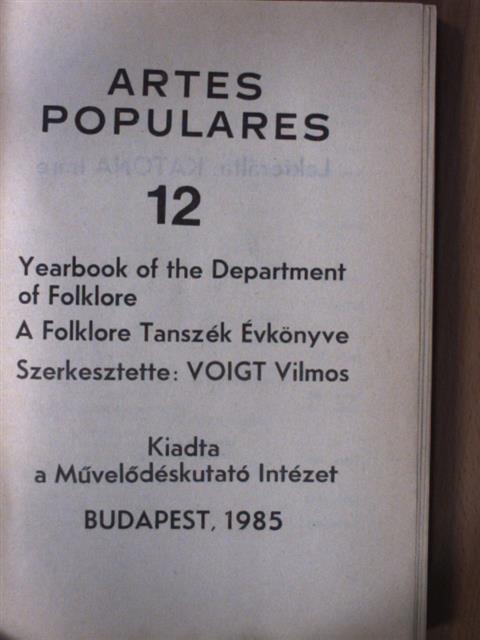 Alföldy-Boruss István - Artes Populares 12 [antikvár]