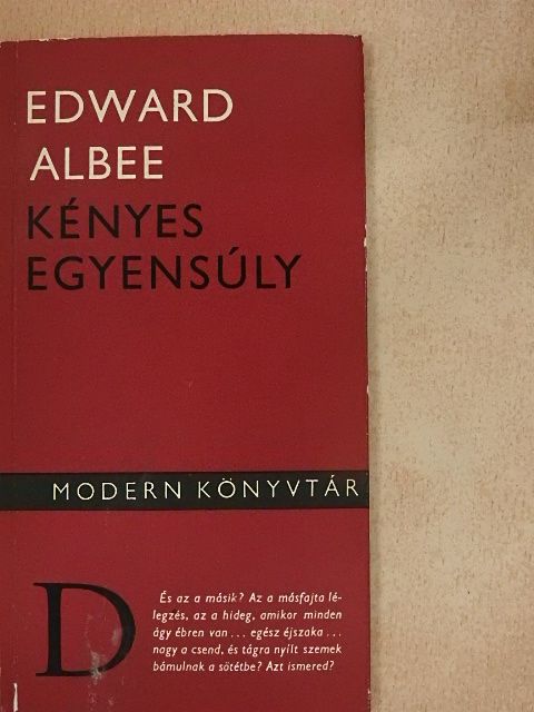 Edward Albee - Kényes egyensúly [antikvár]