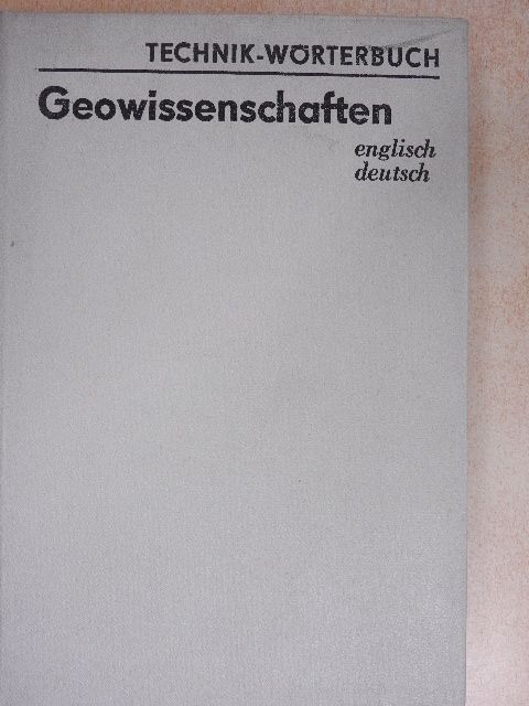 Dr. phil. Walter Bachmann - Geowissenschaften [antikvár]