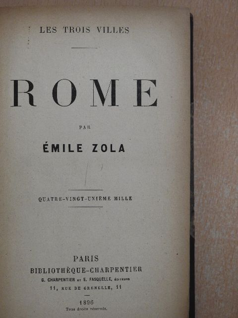 Émile Zola - Rome [antikvár]
