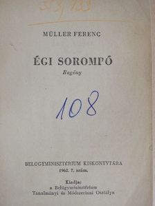 Müller Ferenc - Égi sorompó [antikvár]