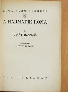 Guglielmo Ferrero - A harmadik Róma I-II. [antikvár]