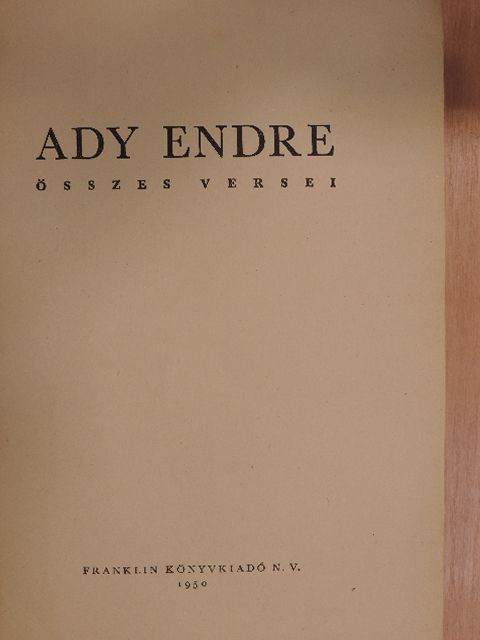 Ady Endre - Ady Endre összes versei [antikvár]
