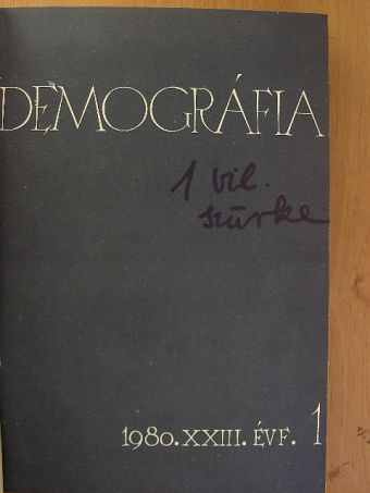 A. Girard - Demográfia 1980/1-4. [antikvár]