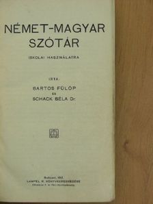 Bartos Fülöp - Német-magyar szótár [antikvár]