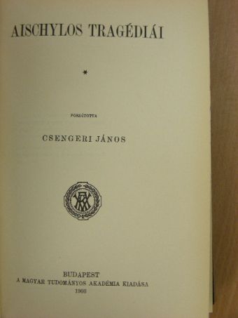 Aischylos - Aischylos tragédiái [antikvár]