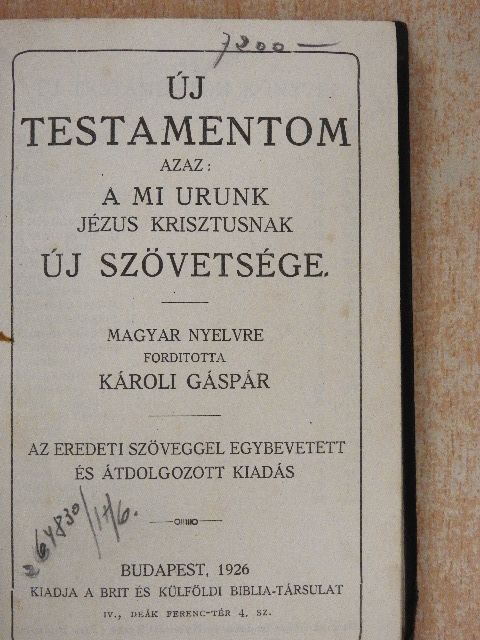 Új Testamentom [antikvár]