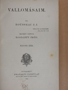 Rousseau - Vallomásaim II. (töredék) [antikvár]