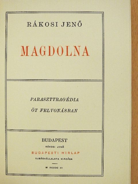 Rákosi Jenő - Magdolna [antikvár]