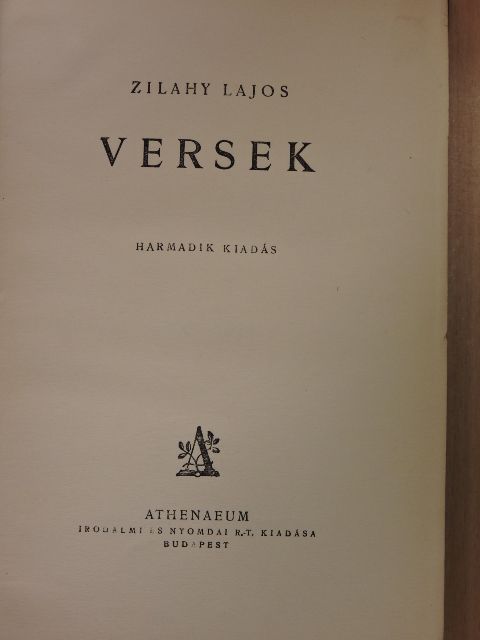 Zilahy Lajos - Versek [antikvár]