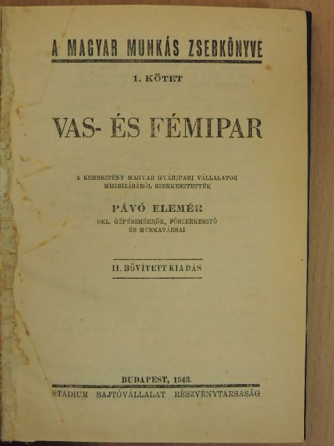 Vas- és fémipar [antikvár]