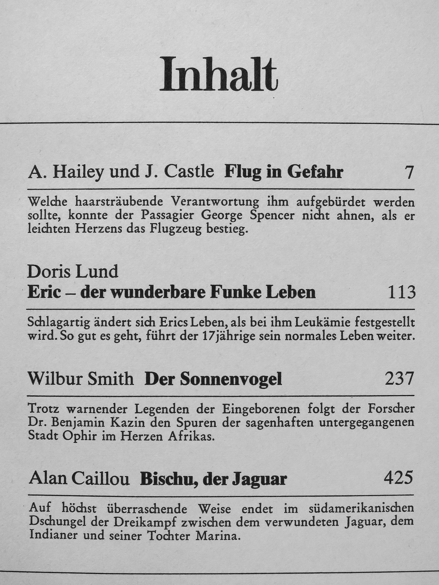Alan Caillou - Flug in Gefahr/Eric/Der Sonnenvogel/Bischu der Jaguar [antikvár]