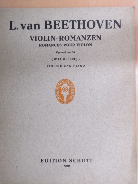 Ludwig van Beethoven - Violin-Romanzen für Violine und Klavier [antikvár]