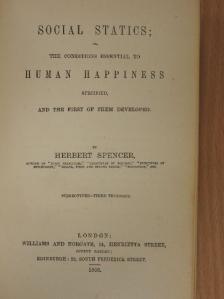 Herbert Spencer - Social Statics [antikvár]