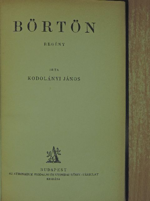 Kodolányi János - Börtön [antikvár]