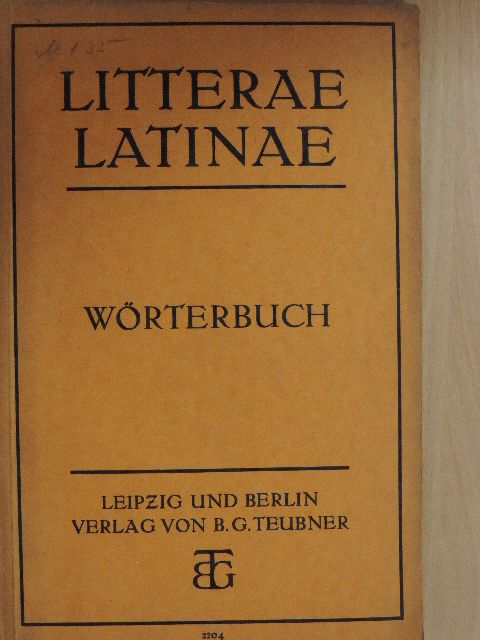 Litterae Latinae Wörterbuch [antikvár]