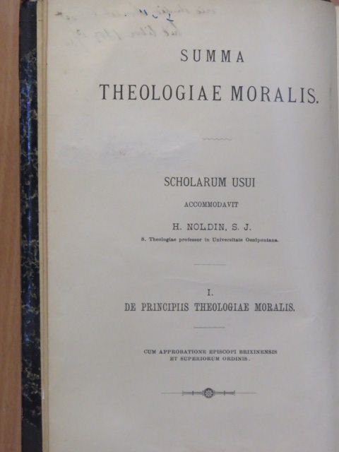 H. Noldin - Summa theologiae moralis I-II. (töredék) [antikvár]