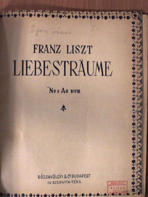 Amadeus Mozart - Liebesträume/Fantasiestücke für Klavier/Fantasie D Moll/Klavier-Sonaten/9. Sonate/Mélodie pour Piano/4 Impromptus/Der fliegende Holländer/Potpourri aus der Oper Der Barbier von Sevilla [antikvár]